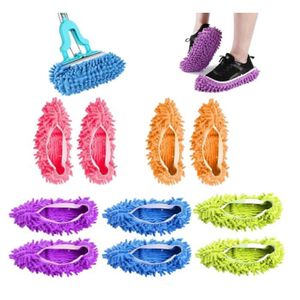 Chaussons Serpillières - Chaussures De Nettoyage Pour Sols | Semelle Amovible, Lavable, Silencieuse