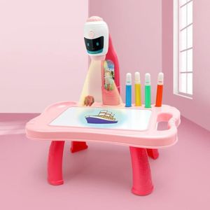 TABLE A DESSIN Dessin - Graphisme,Projecteur Led pour enfants,Table de dessin artistique,tableau de peinture,bureau,artisanat,outils - Type pink -E