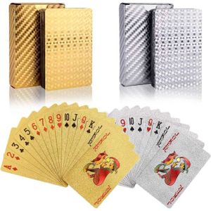 TAPIS DE JEU DE CARTE Cartes À Jouer En Plastique 2Pcs Etanche Poker Pla
