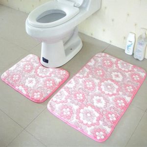 Tapis De Bains Gris Et Rose