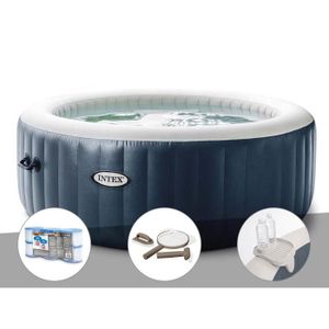 SPA COMPLET - KIT SPA Spa gonflable Intex PureSpa Blue Navy rond 6 place