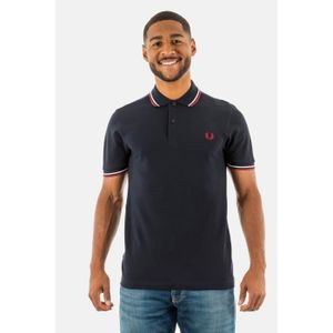 POLO polos fred perry mm3600 t55 nvy/swht/bntred
