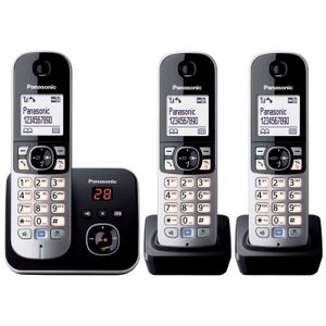 Téléphone fixe PANASONIC - KXTG6823 - Téléphone sans fil trio - F