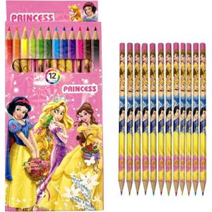CRAYON DE COULEUR Princess Crayon Couleur, Princesse Crayon De Couleurs Enfant, Princess Crayons De Couleur, Lot De 12 Crayons De Couleurs, Cra[L915]