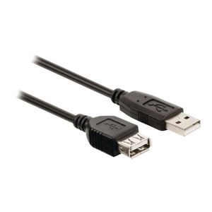 CÂBLE INFORMATIQUE Câble USB 2.0 A mâle vers A femelle 2 m noir