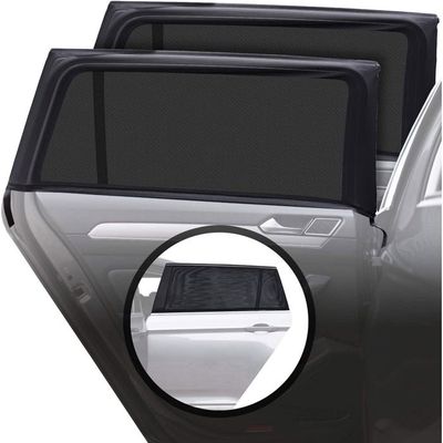 Pare-soleil Voiture Type "chaussette" Extensible Pour 2 Fenêtres - Noir - Neuf