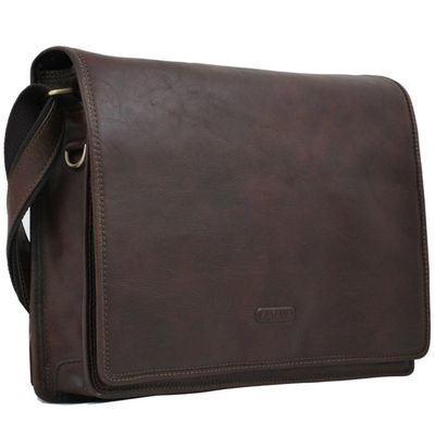 Sac Besace Cuir Vachette Marron Fonc Cdiscount Bagagerie