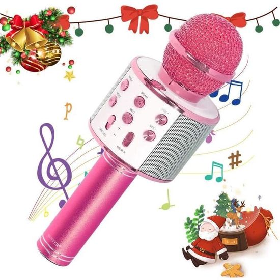 Micro Karaoké Q7 Bluetooth Portable – Enceinte Intégrée – KTV Sans Fil