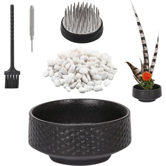 Support Grenouille Pour Arrangement Floral – Kenzan Ikebana Rond Avec Aiguilles En Laiton, Base Plomb