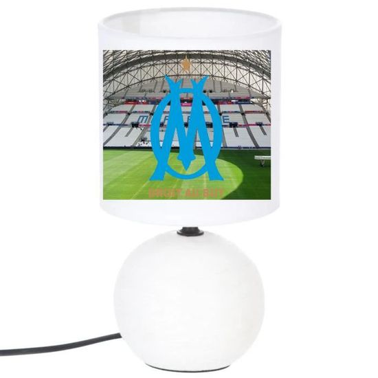 Lampe De Chevet Officielle OM Olympique De Marseille - Création Artisanale Française - Classe A++