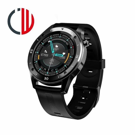 Montre Connectée Sport En Acier Inoxydable - Tracker Fitness, Fréquence Cardiaque, Oxygène - Compatible IOS/Android
