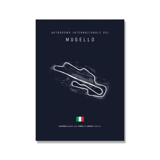 Affiche Toile Circuit De Monaco F1 - 50x75 Cm, Impression Haute Qualité, Déco Sport Bureau/chambre - Sans Cadre