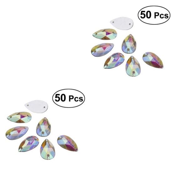 7 Größen Tränentropfen Strasssteine – 5-50 Stück, Multicolor, Für DIY Nageldesign, Kleidung, Deko