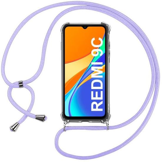 PekaTech Coque Avec Cordon Pour Xiaomi Redmi Note 9T 5G, PU Cuir Silicone Cover Avec Fente Pour Carte Tour De Cou Lanière, Slim Necklace Case Anti-Choc Bumper Etui Housse & Collier, Noir