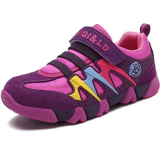 Chaussures de Tennis Garçon Fille Chaussure de Course Sports Mode Basket Sneakers Running Compétition Entraînement pour Enfant