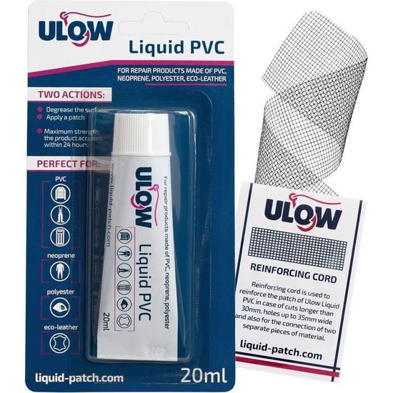 Kit Réparation Piscine Gonflable - Colle PVC + Patchs - Étanche, Flexible - Pour SUP, Canot, Bâche - 60 Ml - 13