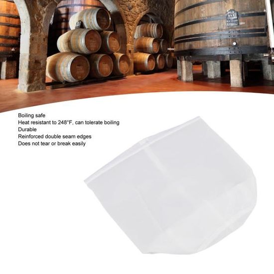 Lot De 3 Sacs De Brassage Réutilisables 2 Tailles - Sacs Filtration Polyester 100 Mailles Pour Bière Et Jus