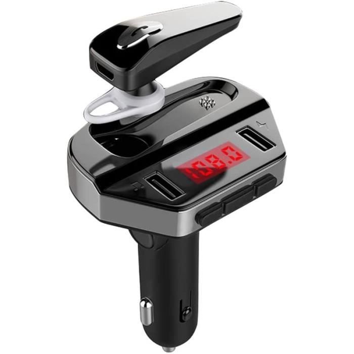 Adaptateur Bluetooth Pour Voiture, Transmetteur FM MP3, Chargeur Allume Cigare Chargeur Avec 2 Ports Usb Et Prise En Charge Des Cartes Memoire Usbtf Pour Les Appels Mains Libres 92043512