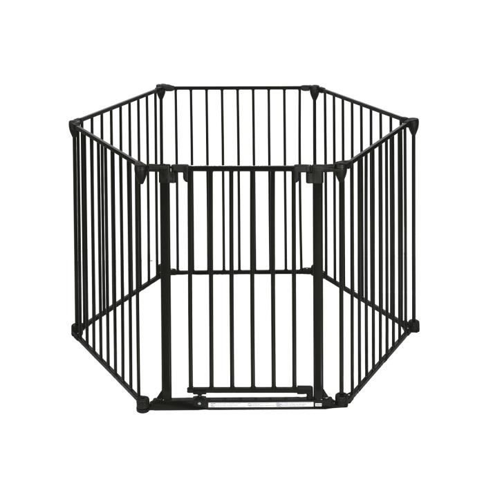 VADIGRAN Parc / Barrière Naïla - H75,5 cm - Noir - Pour chiens et chats