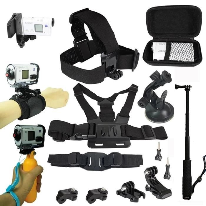 Kit d'accessoires pour caméra d'action Sony FDR x3000 Hdr-AS15 AS20 AS30v AS300 AS50 AS200v HDR-Az1Gopro 8 7