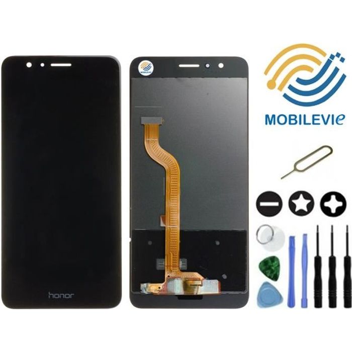ECRAN VITRE TACTILE + LCD ORIGINAL PRET-A-MONTER POUR HUAWEI HONOR 8 NOIR + OUTILS + FILM + EXPÉDITION SOUS 24H