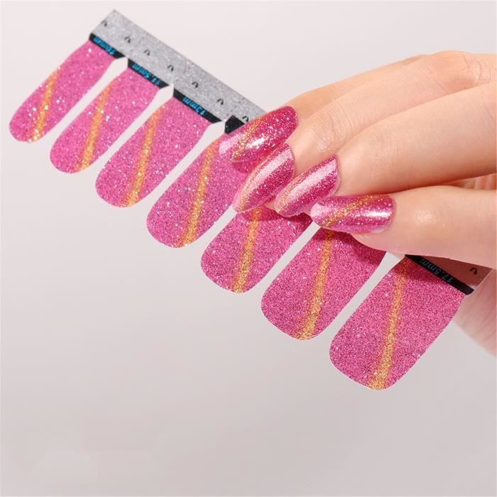Bandes de vernis à ongles de couleur enveloppent les décalcomanies de bricolage autocollants de beauté pour les ongles couverture