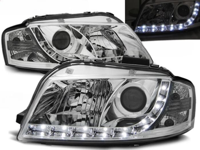 Paire de feux phares Audi A3 8P 03-08 Daylight led chrome