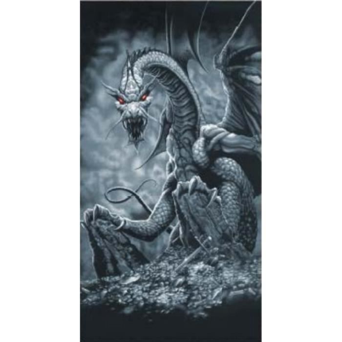 Serviette de plage Dragon Yeux Rouge