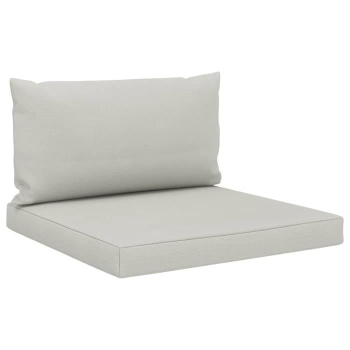 Lot de 2 Coussins de canapé palette -Canapé ExtérieurCoussin banc terrasse balancelle Confort de Jardin- Taupe Tissu♫9464
