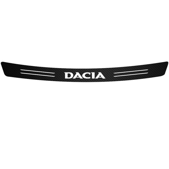 Black 90cm 11cm -Autocollants de protection en Fiber de carbone, plaque de protection pour coffre de voiture, pour Dacia Duster Loga