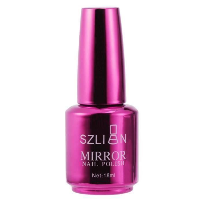 Miroir vernis à ongles couleur métallisée vernis à ongles accessoire nail art gel (5 # violet rougeâtre foncé)