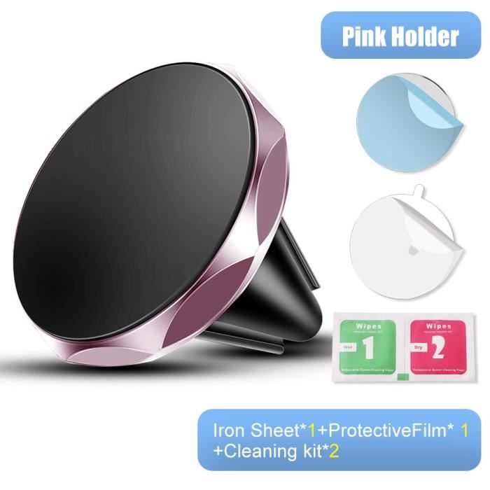 Voiture support pour téléphone support de téléphone magnétique support de ventilation support GPS support - Type Rose gold A
