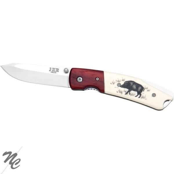 Couteau pliant gravure sanglier