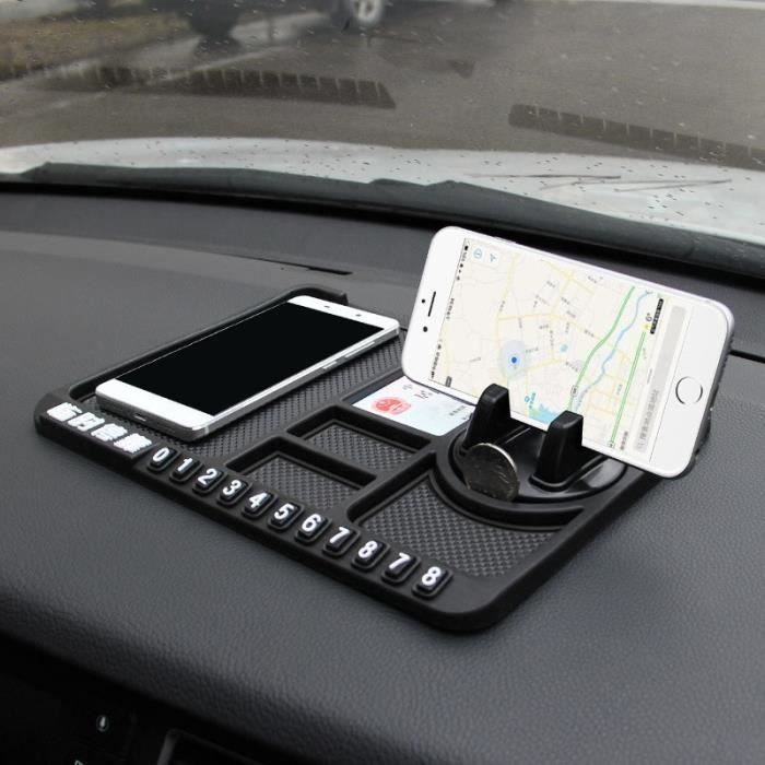 Supports voiture,Multifonctionnel voiture anti dérapant tapis Auto support pour téléphone antidérapant collant anti - Type Black #A