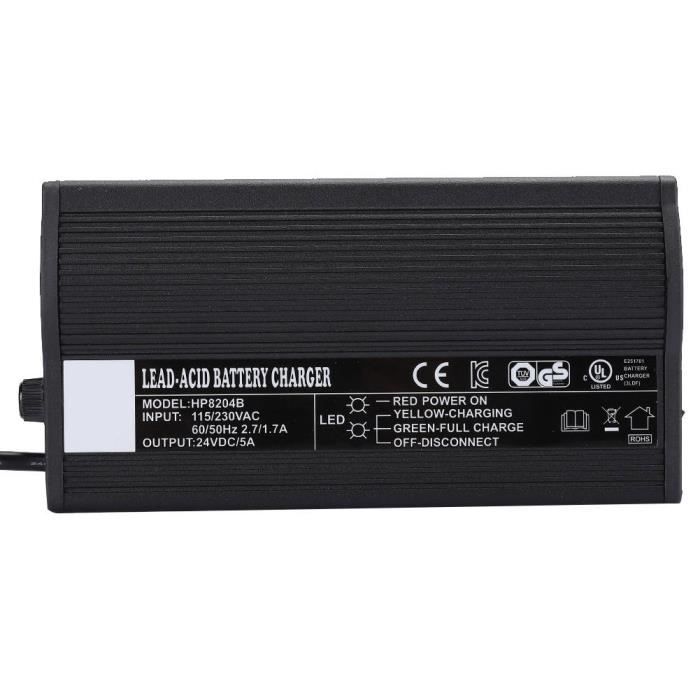 YOSOO chargeur de batterie de scooter de mobilité Accessoire de scooter de mobilité pour aînés de fauteuil roulant de chargeur