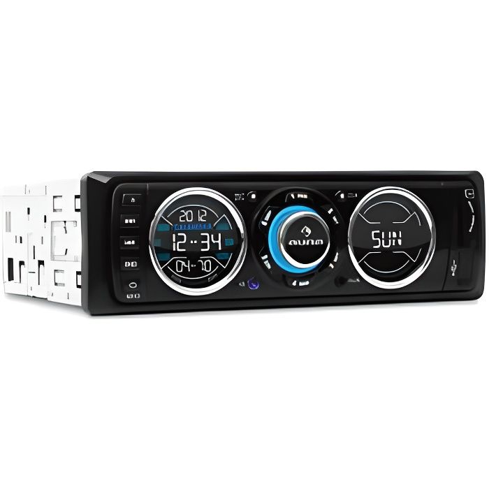 auna MD180 - Autoradio numérique avec façade design unique multicolore - Autoradio FM et multimedia USB SD AUX - 4 x 75W