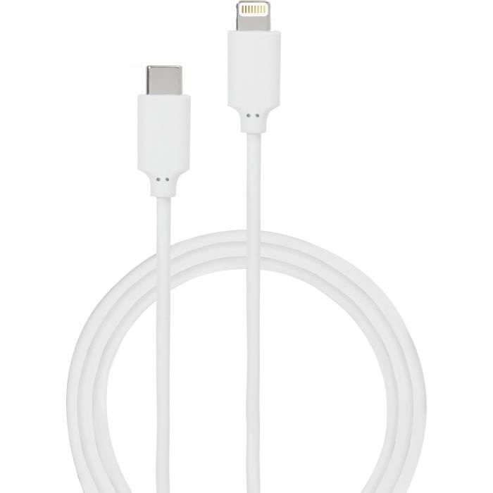 BIGBEN Connected - Câble Lightning - USB-C (M) pour Lightning (M) - 2 m - Blanc