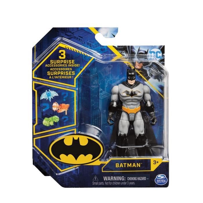 Coffret Figurine Batman 10 cm Avec 3 Accessoires - DC - Personnage Super Heros - Nouveaute Jouet garcon