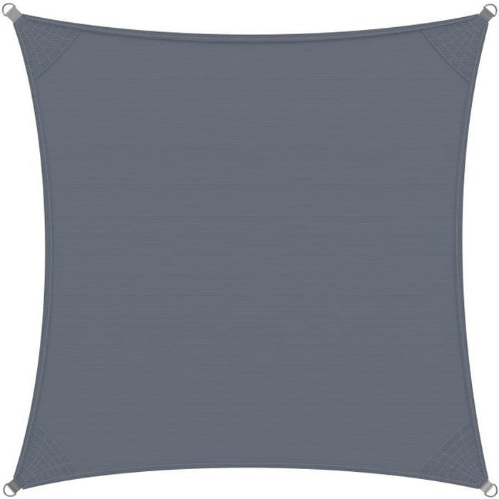 Voile d'ombrage Auvent Oxford Carré 3x3m Anthracite Jardin balcon terrasse