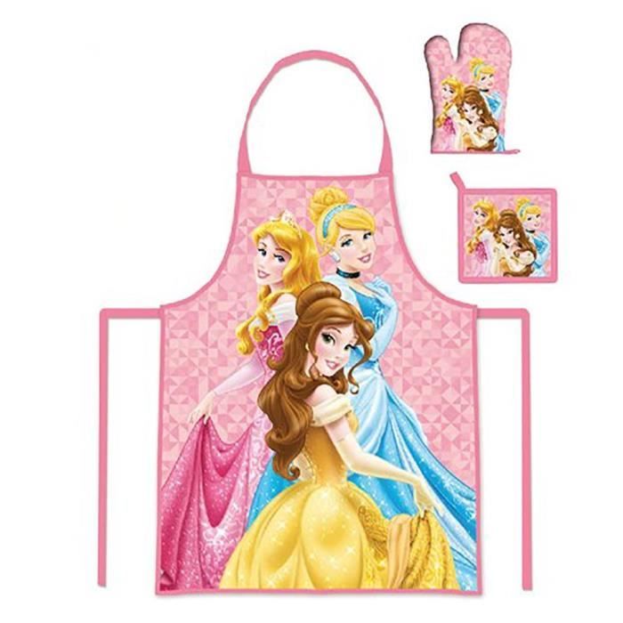 Set Tablier + Gant + Manique Princesse - 3/8 ans