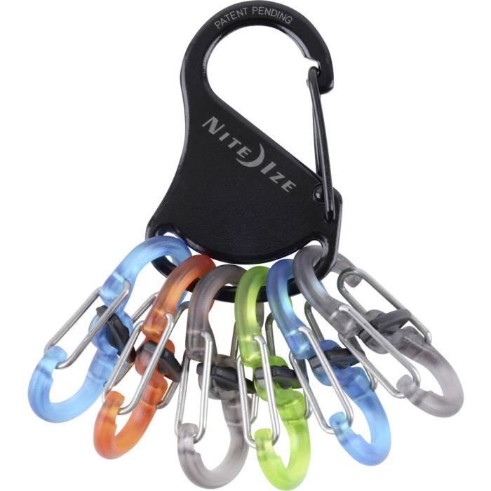 Mousqueton pour clé NITE Ize KLKP-01-R3 noir, turquoise, orange, gris, vert 1 pc(s)