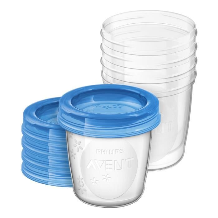 Philips AVENT Pot de conservation pour lait maternel SCF619-05, 180 ml