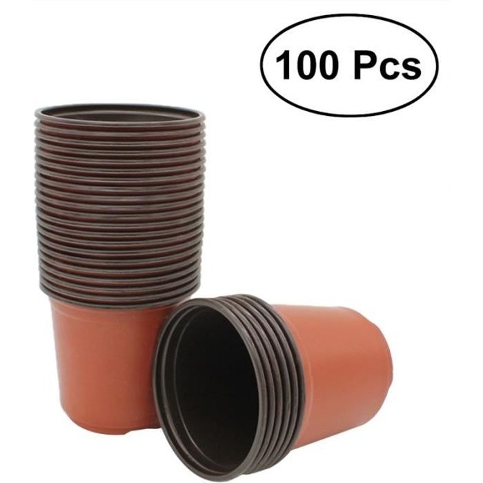 100 Pcs Plastique Léger Plante Pots De Fleurs Plantes De Pépinière Pot De Fleur Plante Conteneur De Semences Pots