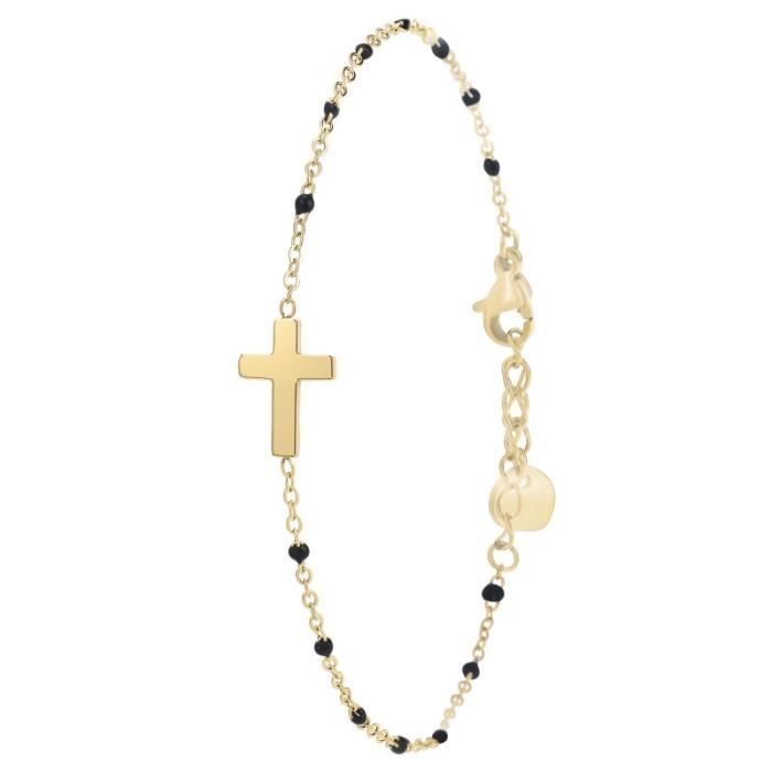Bracelet croix SC Bohème en acier inoxydable