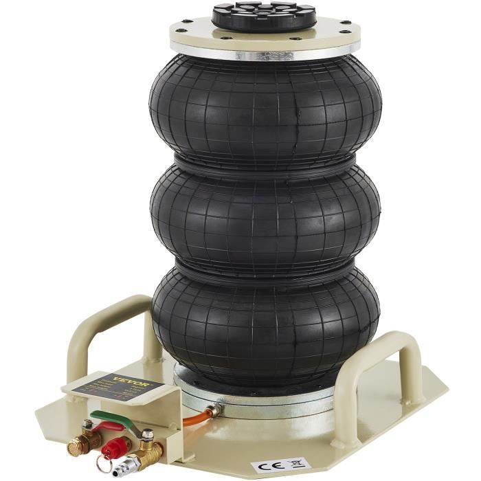 Cric Pneumatique - VEVOR - 3 Tonnes - Poids Réglable 3 Boudins Cric 42CM Air Jack Levage