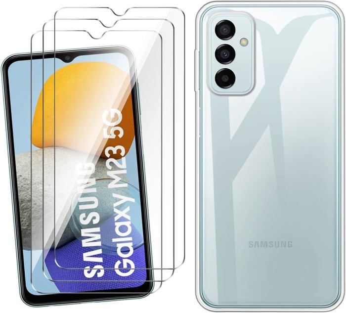 Etui Transparent Pour Vivo Y16 4G 3 Verres Trempés - Housse Silicone Souple, Protection Bumper