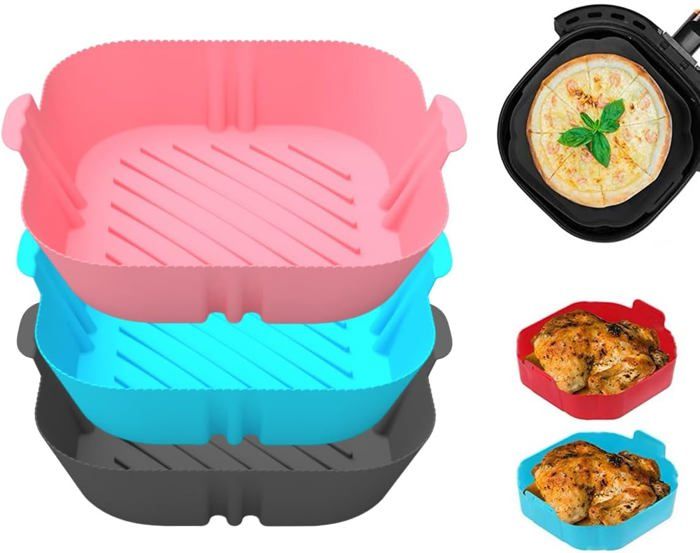 Moule Air Fryer Lot De 3 Doublures De Friteuse à Air En Silicone