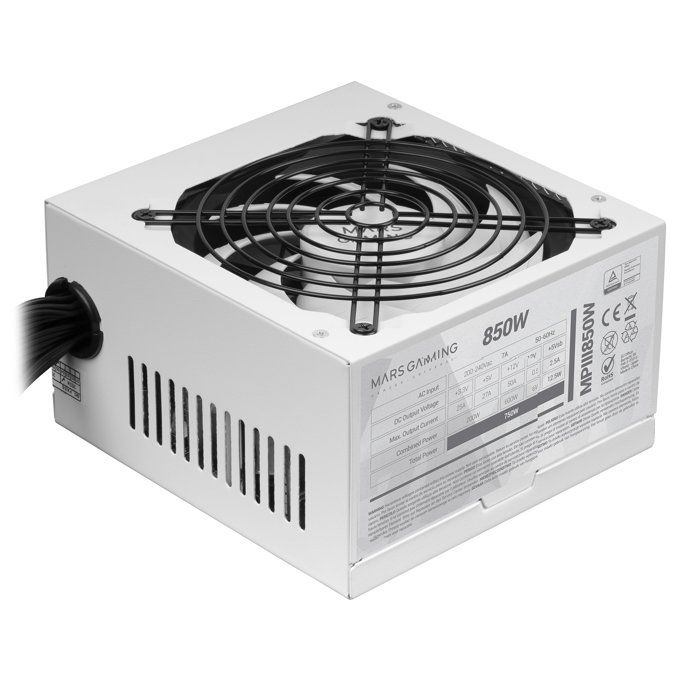 Alimentation PC – Mars Gaming – MPIII850 – 850W – Technologie Silencieuse AI-RPM – 5 Ans Garantie