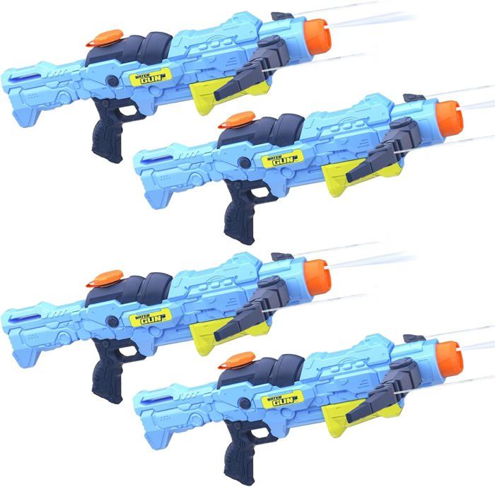 Pistolet à Eau Glock – Lot De 2 – 10 M De Portée – 100 Ml – Plastique ABS Solide – Idéal Piscine, Plage, Combat Aquatique – Cadeau Enfant Été (Bleu)