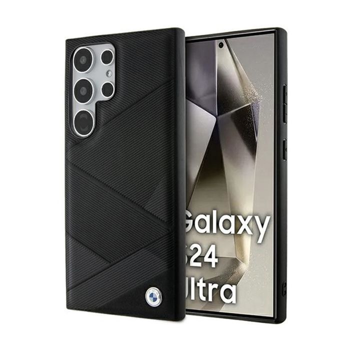 Étui pour Samsung Galaxy S24 Ultra - BMW - Cuir Signature - Noir - Semi-rigide - Design unique